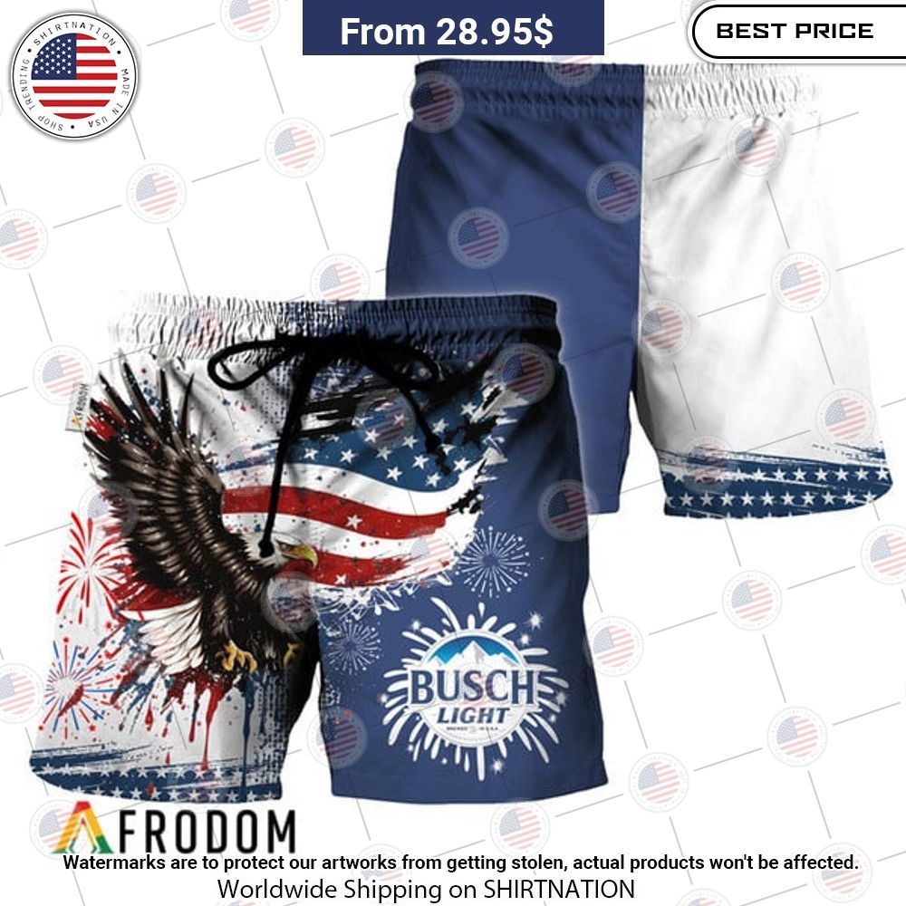 Busch Light Fourth Of July Eagle Hawaiian Short My friends!