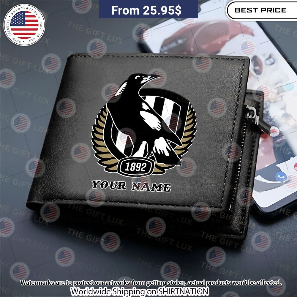 Collingwood Football Club Custom Leather Wallet Mesmerising