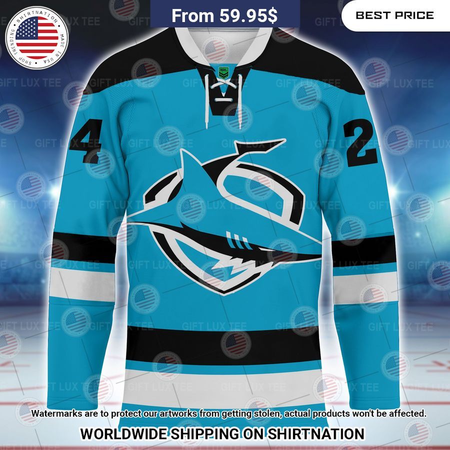 Cronulla‑Sutherland Custom Hockey Jersey Super sober