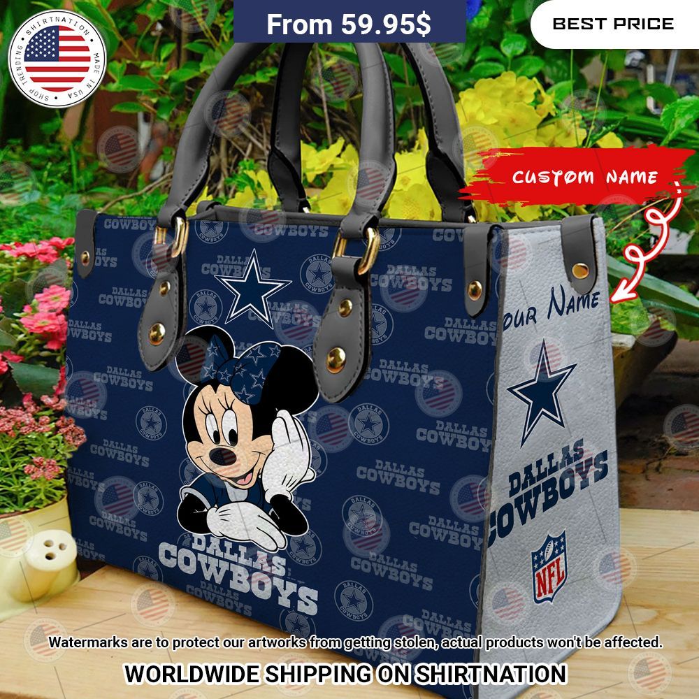 Dallas Cowboys Minnie Mouse Leather Handbag Nice shot bro