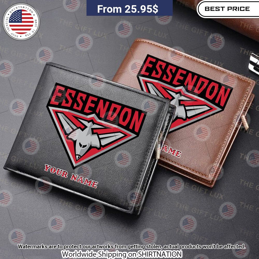 Essendon FC Custom Leather Wallet Oh my God you have put on so much!