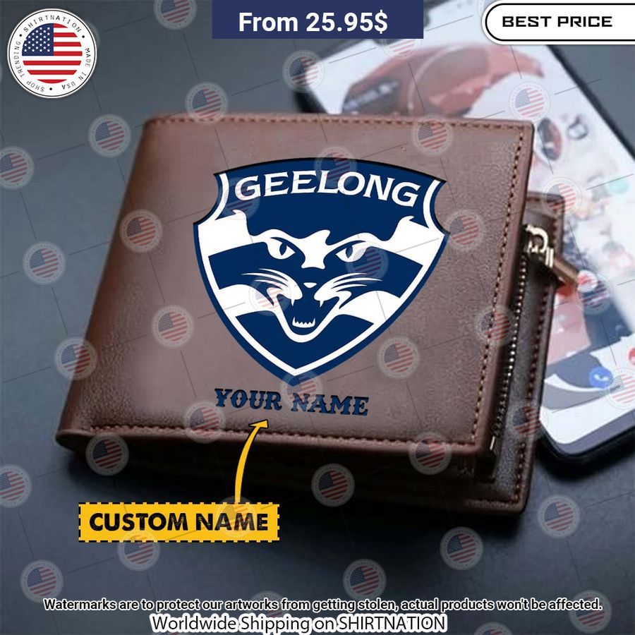 Geelong Cats Custom Leather Wallet Nice shot bro