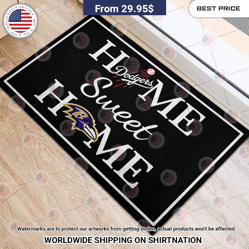 home sweet home baltimore ravens and los angeles dodgers doormat 2 342.jpg