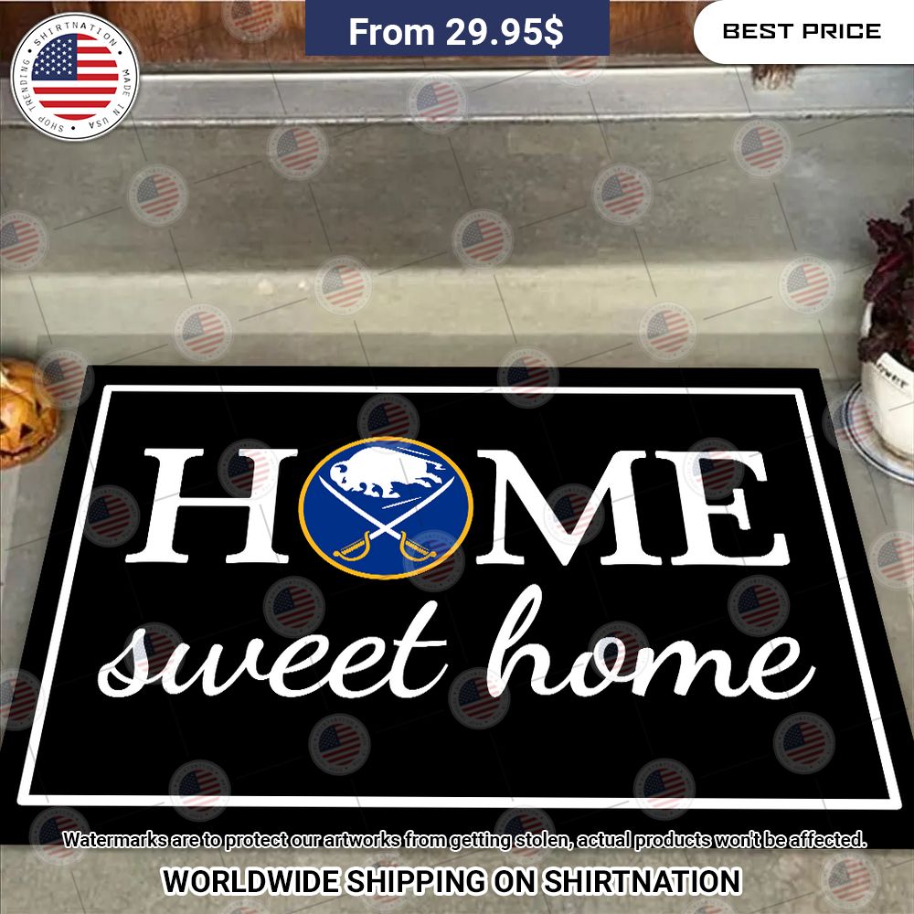 Home Sweet Home Buffalo Sabres Doormat You look too weak