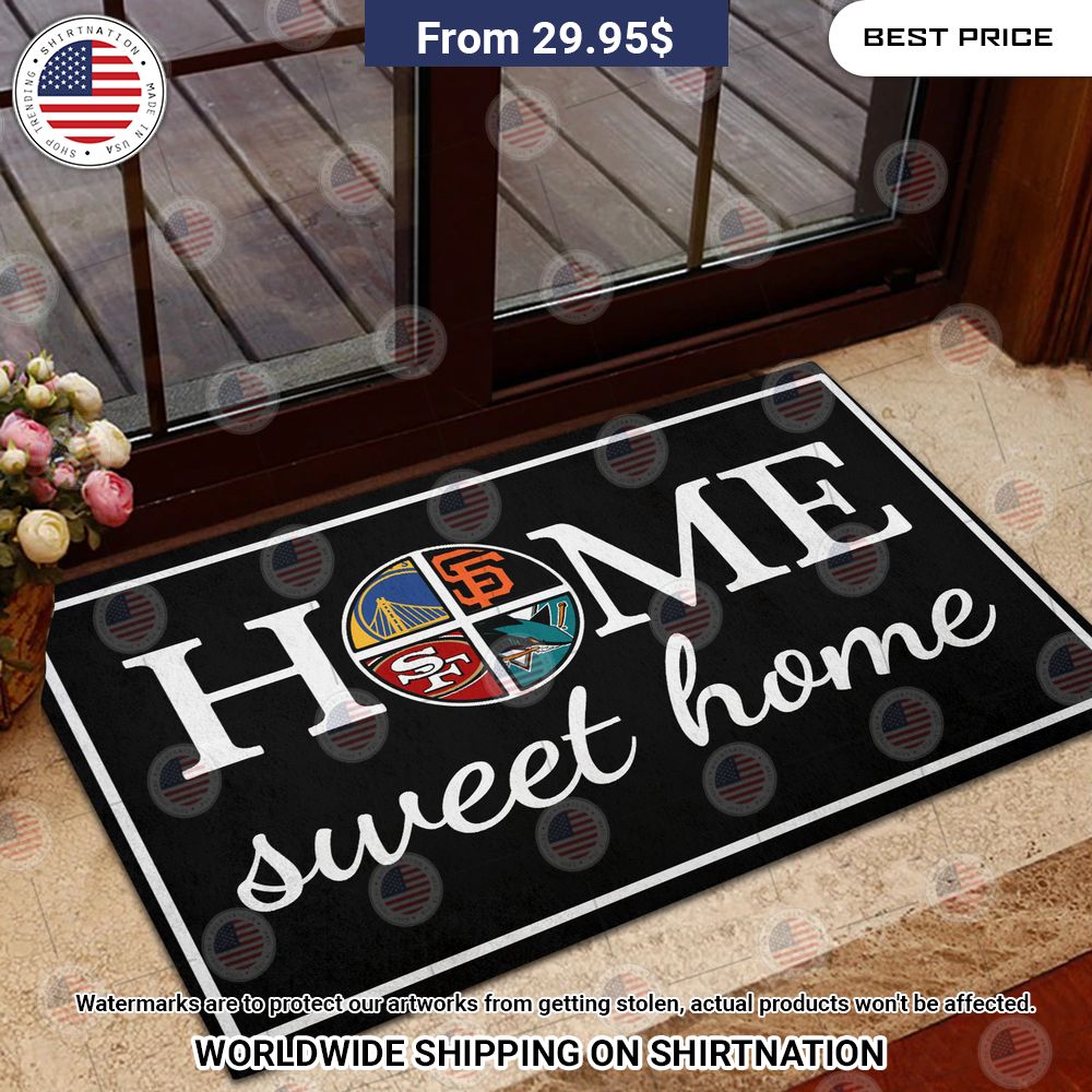 home sweet home san francisco 49ers san francisco giants golden state warriors worcester sharks doormat 2 109.jpg