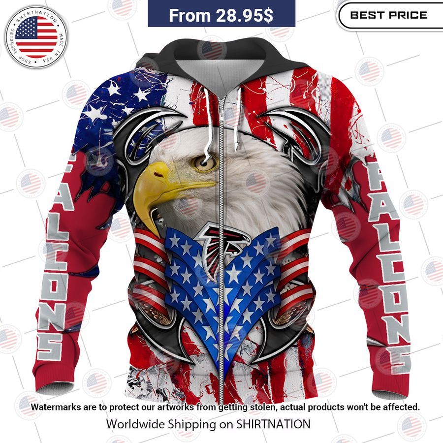 HOT Atlanta Falcons US Flag Eagle Shirt You look lazy