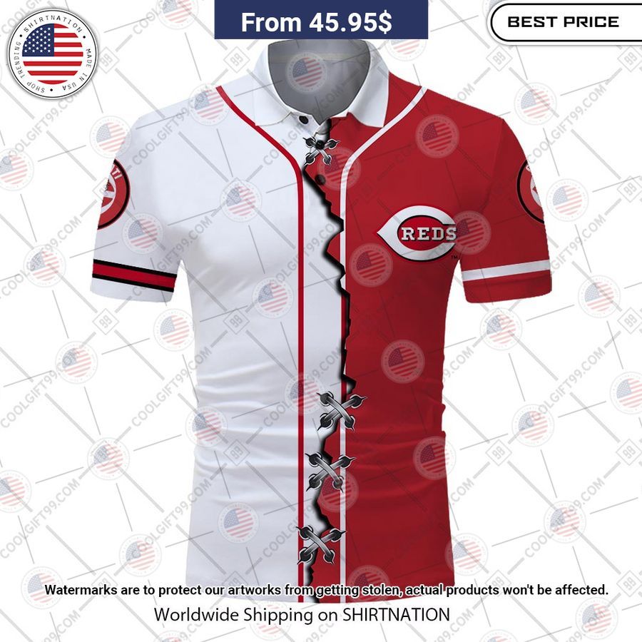 HOT Cincinnati Reds Mix Home Away Jersey Polo Shirt My friend and partner