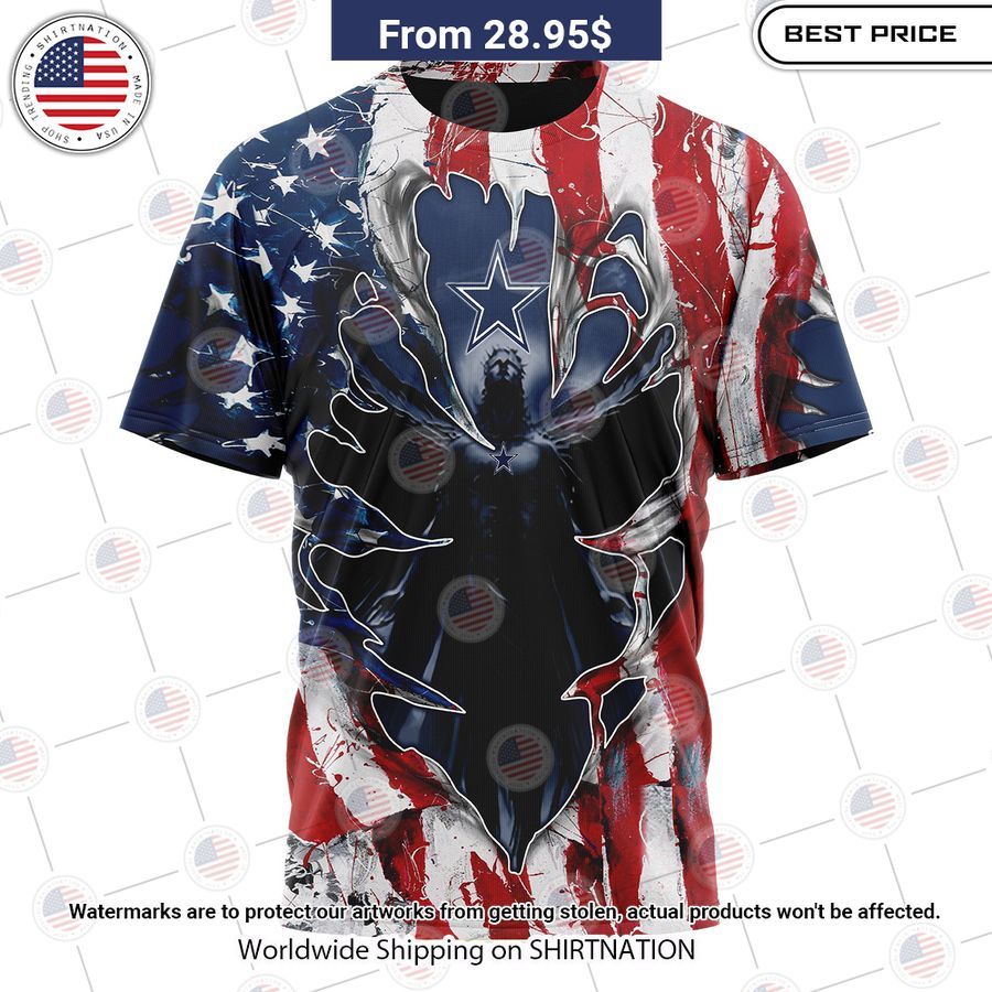 HOT Dallas Cowboys US Flag Angel Shirt Damn good