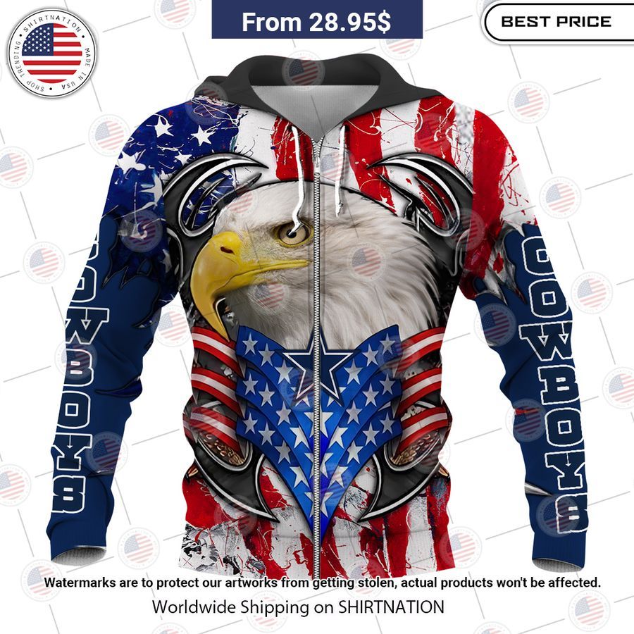 HOT Dallas Cowboys US Flag Eagle Shirt Best couple on earth