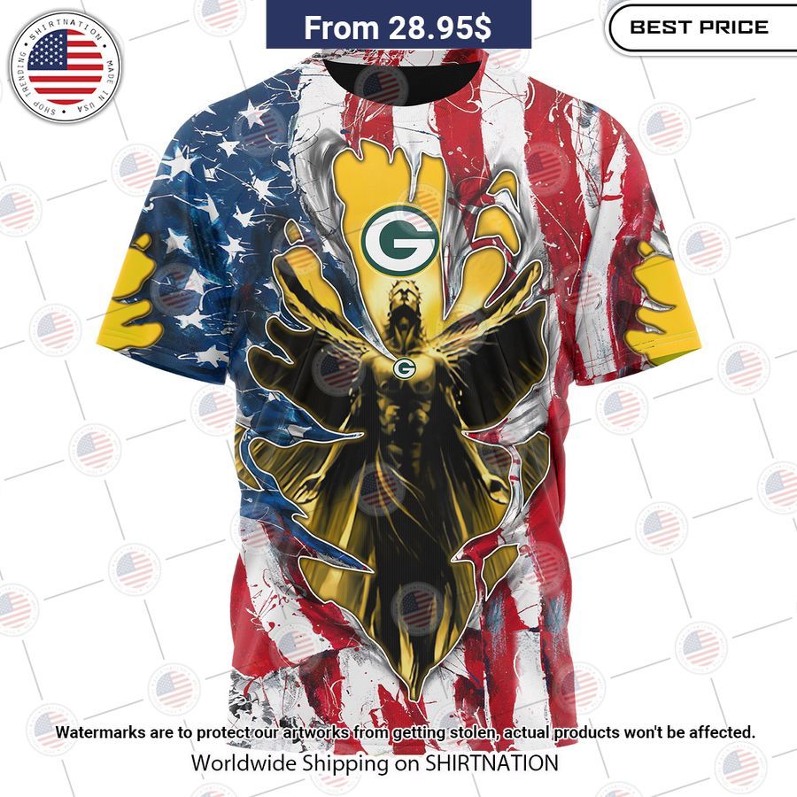 HOT Green Bay Packers US Flag Angel Shirt This is awesome and unique