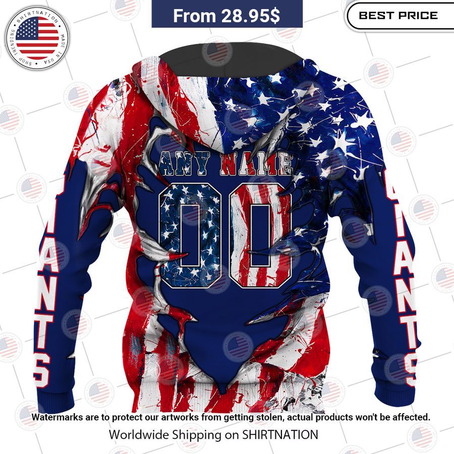 HOT New York Giants US Flag Angel Shirt Nice shot bro