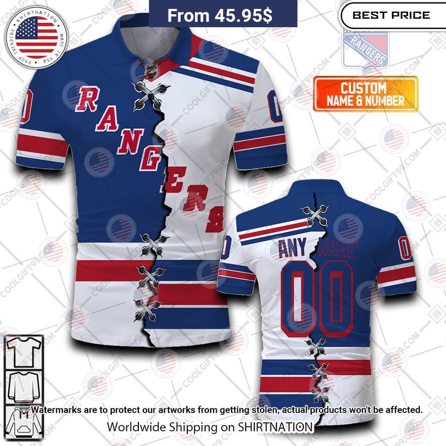 HOT New York Rangers Mix Home Away Jersey Polo Shirt Beauty queen