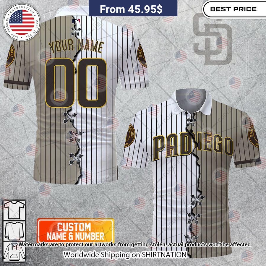 HOT San Diego Padres Mix Home Away Jersey Polo Shirt Gang of rockstars