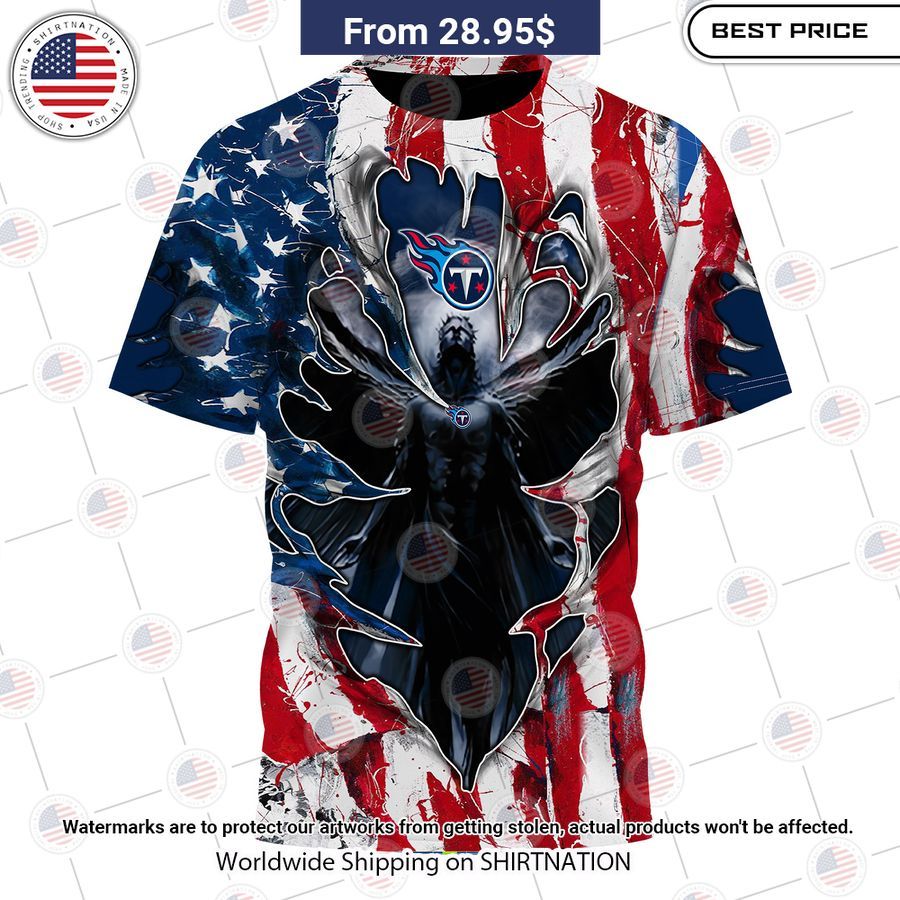 HOT Tennessee Titans US Flag Angel Shirt Eye soothing picture dear