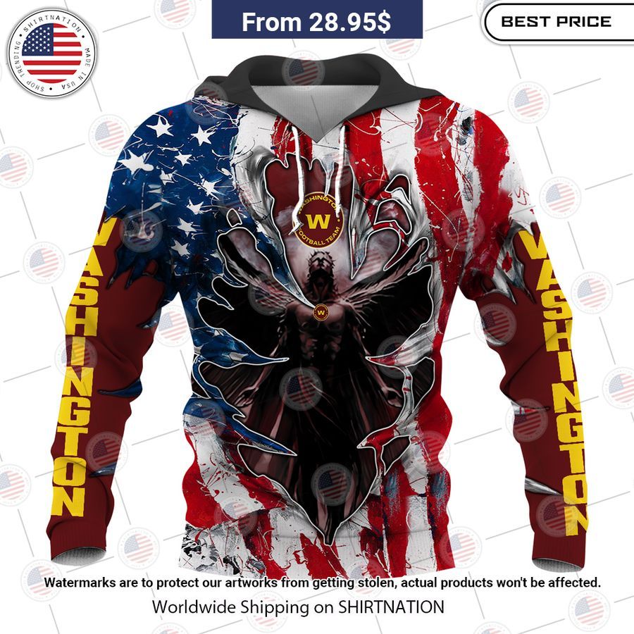 HOT Washington Redskins US Flag Angel Shirt Cutting dash