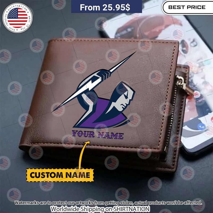 Melbourne Storm Custom Leather Wallet Lovely smile