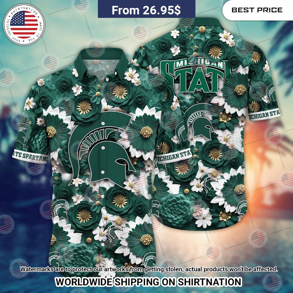 Michigan State Spartans NCAA Hawaiian Shirt Cutting dash