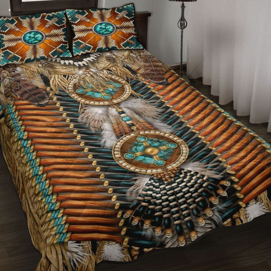 native american warrior chestplate bedding set 1