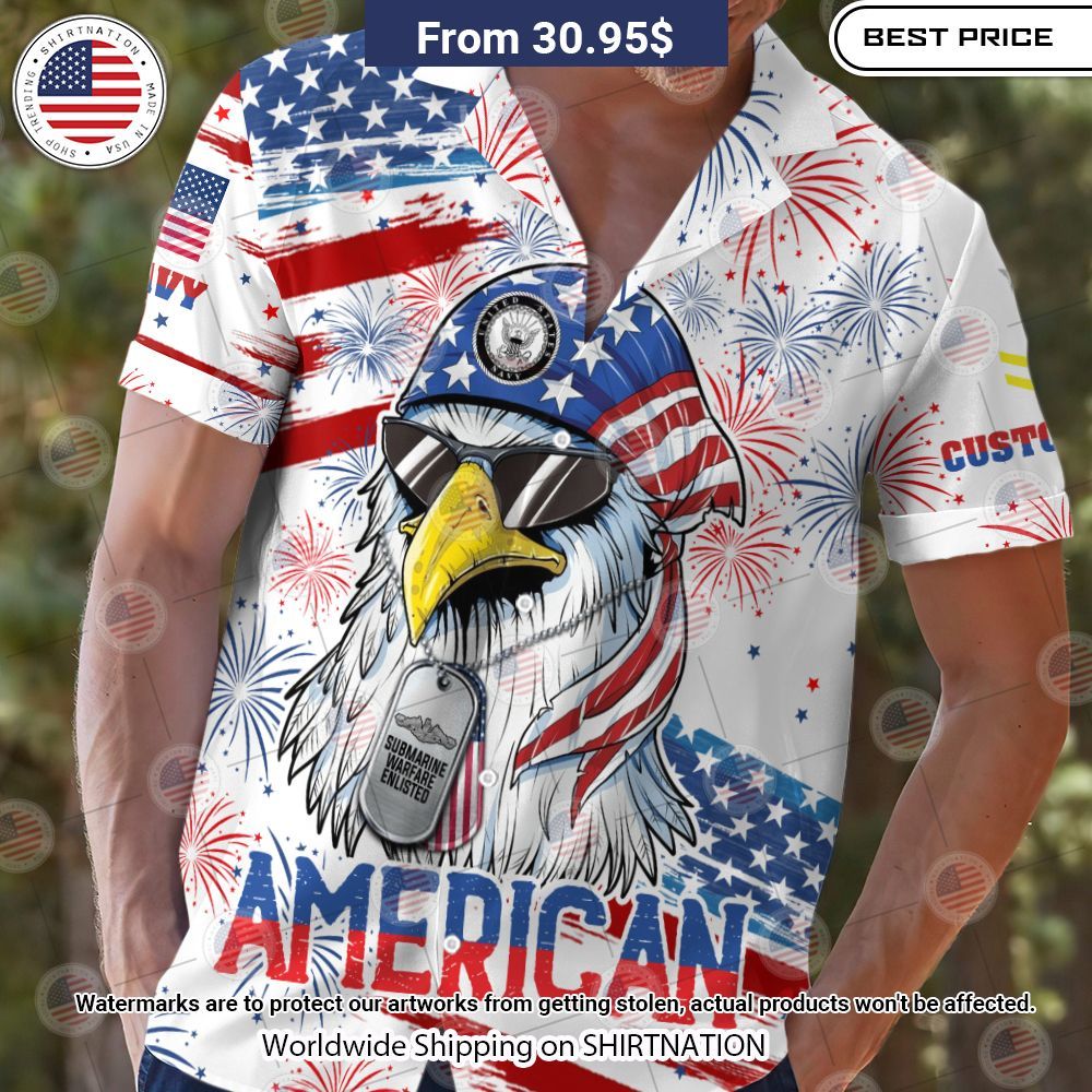 Navy Badges US Eagle Hawaiian Shirt Hey! You look amazing dear