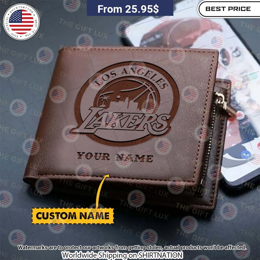 NBA Los Angeles Lakers Custom Leather Wallet Which place is this bro?