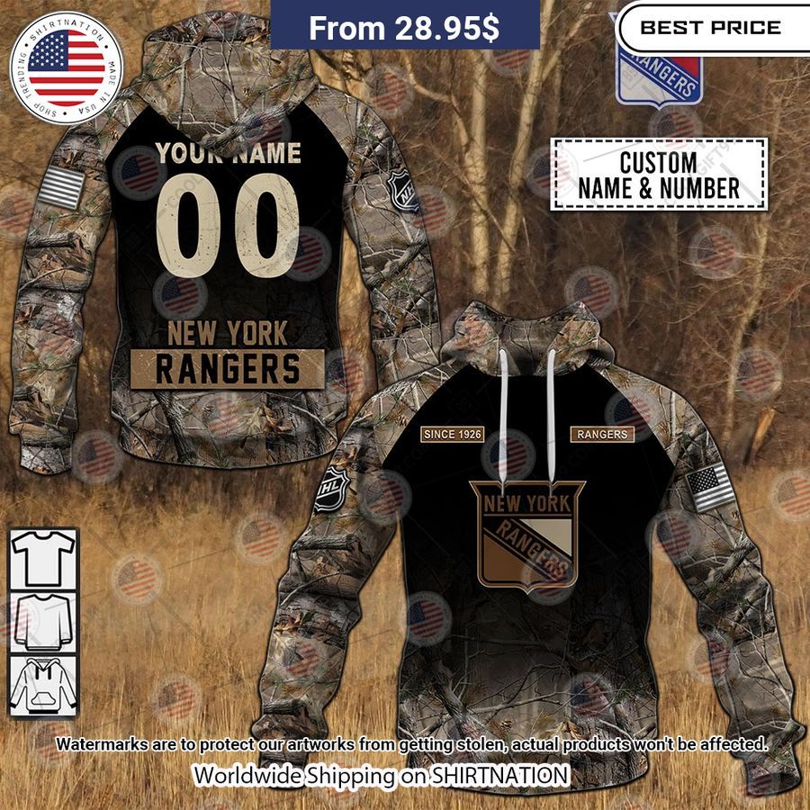 New York Rangers Camouflage Custom Hoodie Wow! What a picture you click