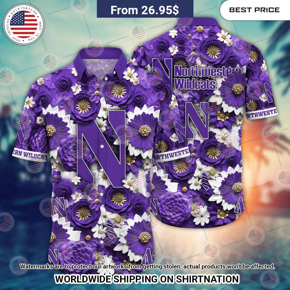 Northwestern Wildcats NCAA Hawaiian Shirt Good click