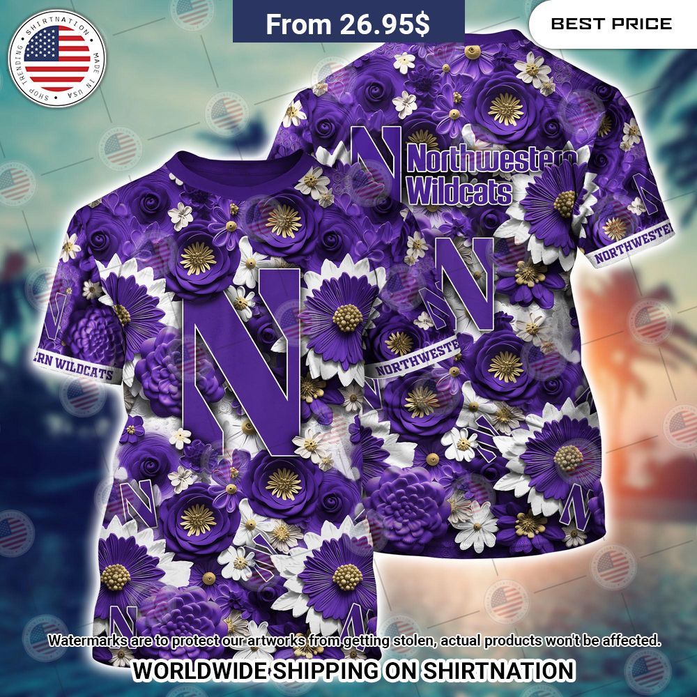 Northwestern Wildcats NCAA Hawaiian Shirt Radiant and glowing Pic dear