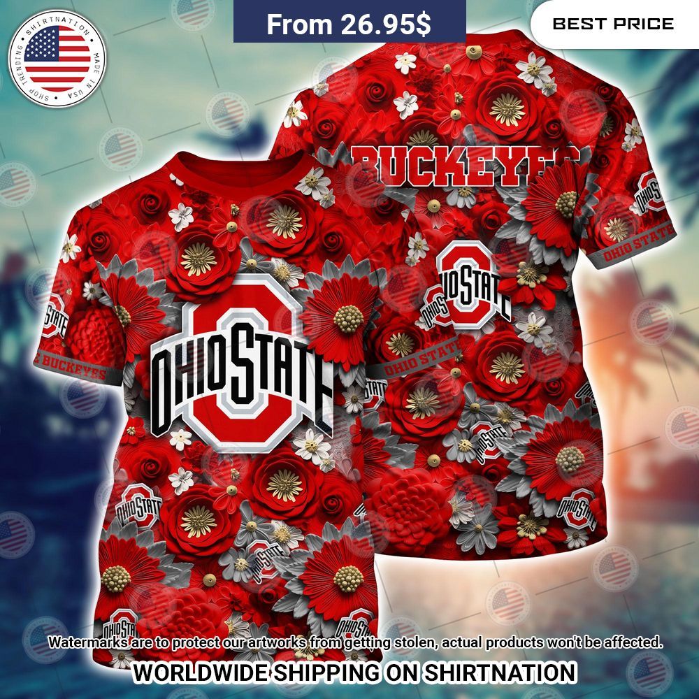 Ohio State Buckeyes NCAA Hawaiian Shirt Bless this holy soul, looking so cute