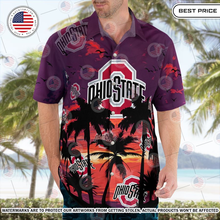 Ohio State Coconut Tree Hawaiian Shirt Mesmerising