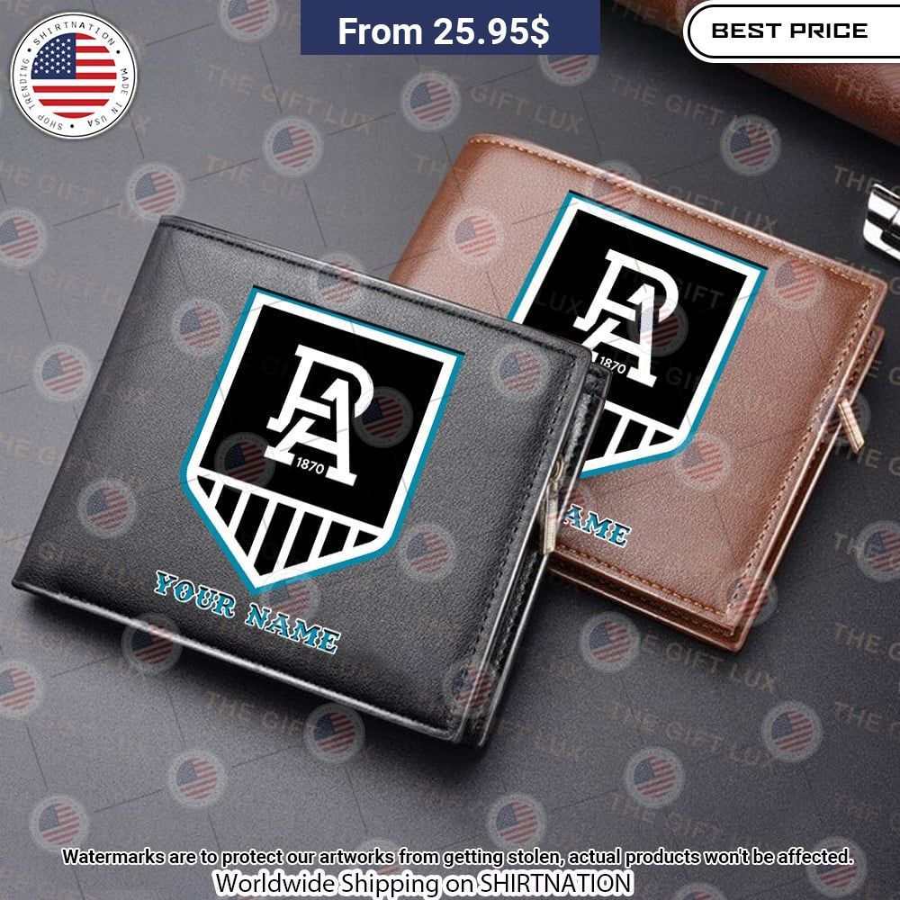 Port Adelaide Football Club Custom Leather Wallet Best click of yours