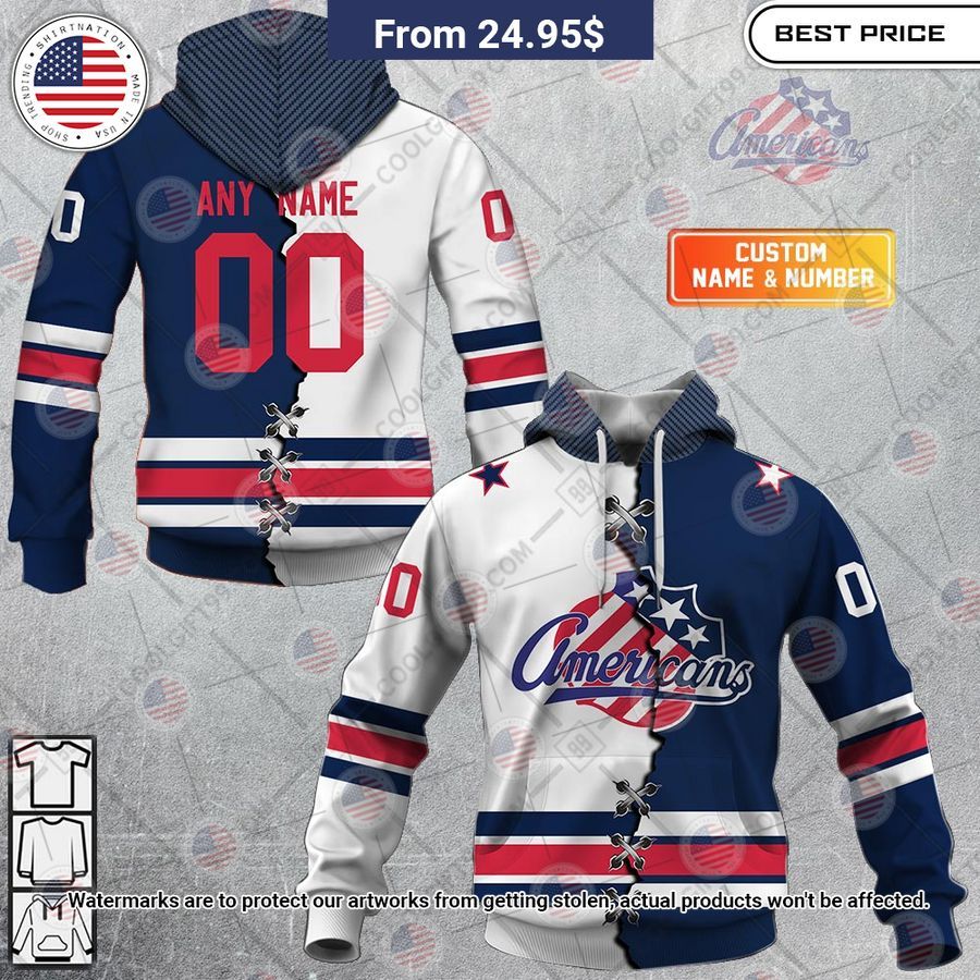 Rochester Americans Mix Jersey Custom Hoodie Cutting dash