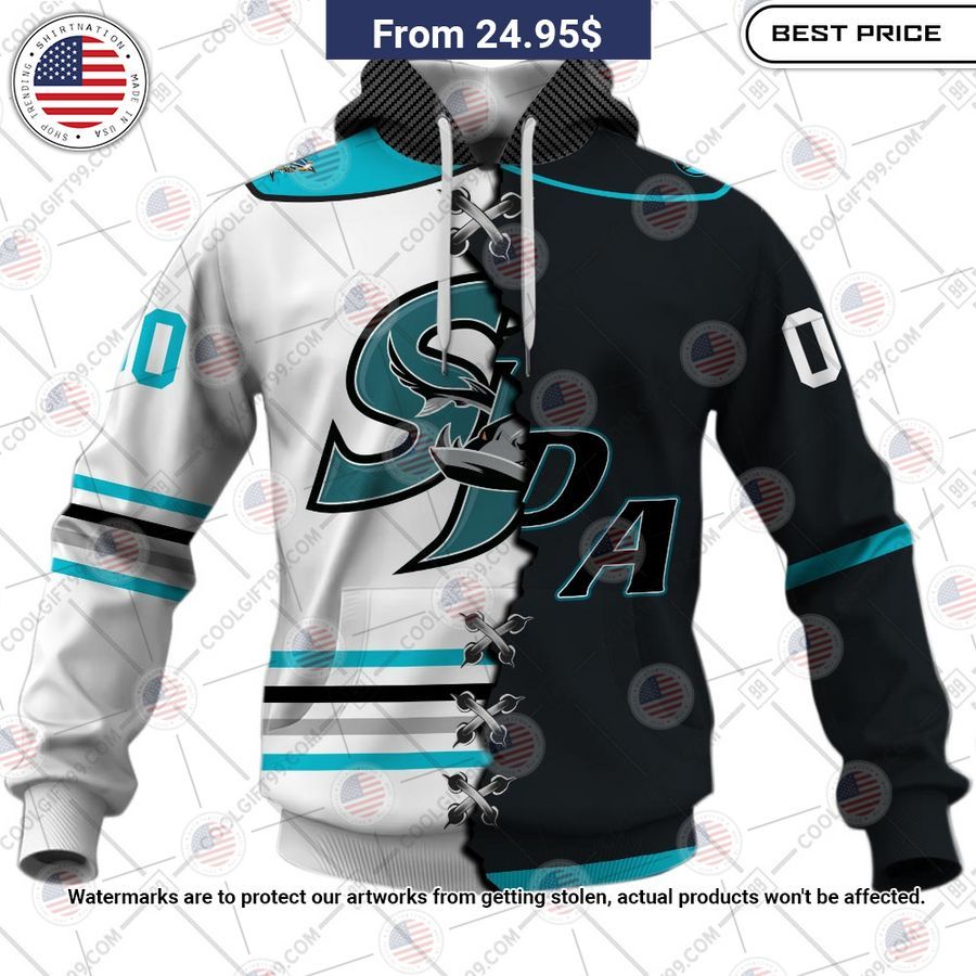 San Jose Barracuda Mix Jersey Custom Hoodie Cool DP