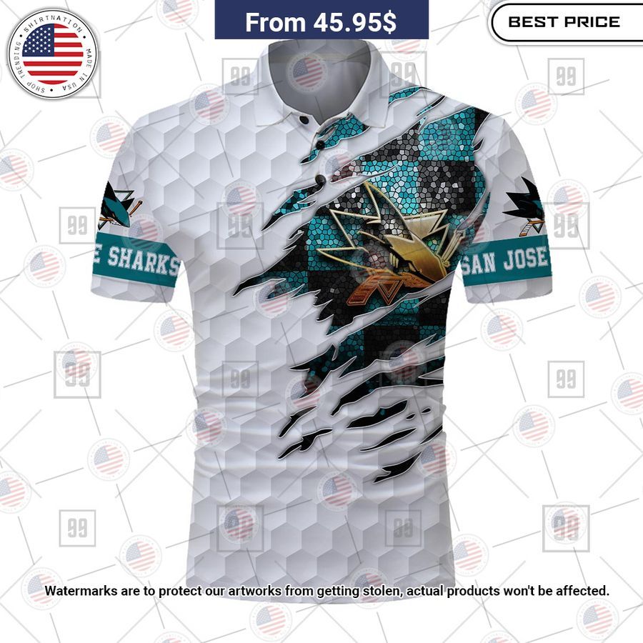 San Jose Sharks Custom Polo You look lazy