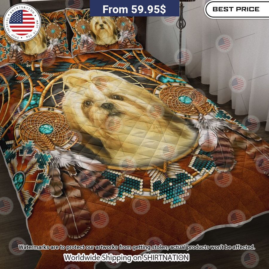 Shih Tzu Dog Native American Leather Bedding You look fresh in nature