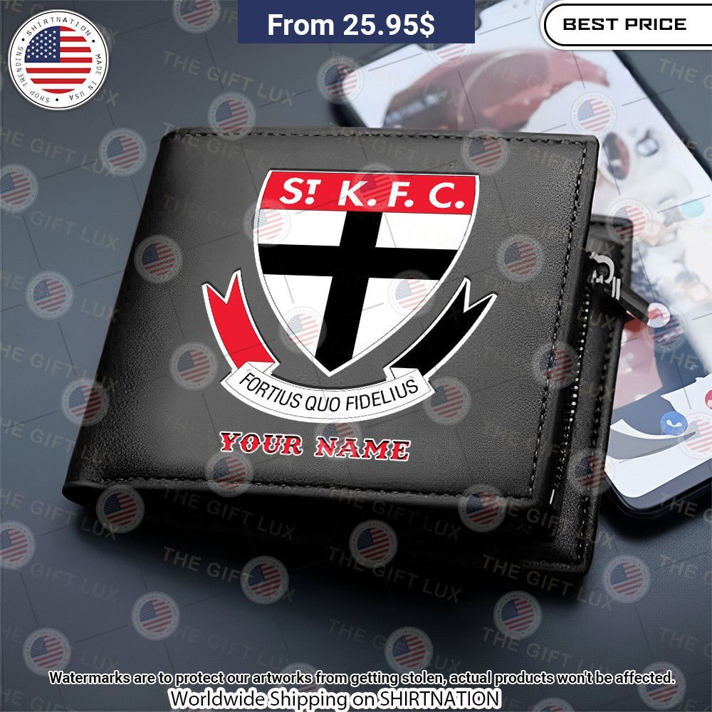 St Kilda Football Club Custom Leather Wallet Mesmerising