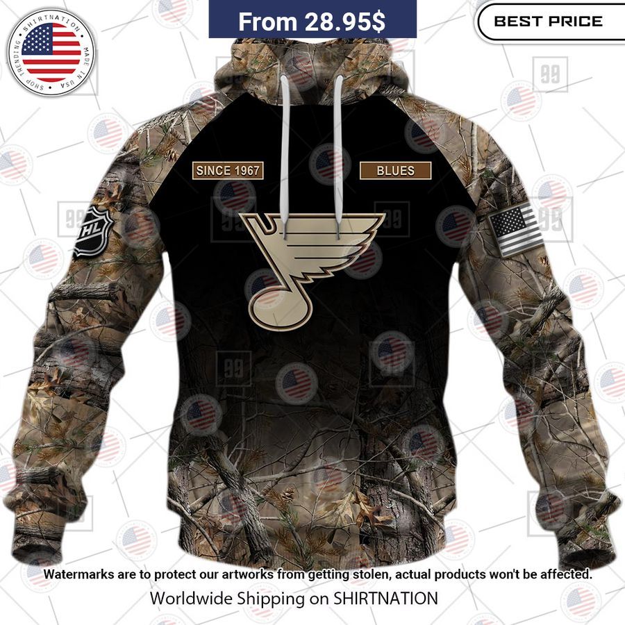 St. Louis Blues Camouflage Custom Hoodie Damn good