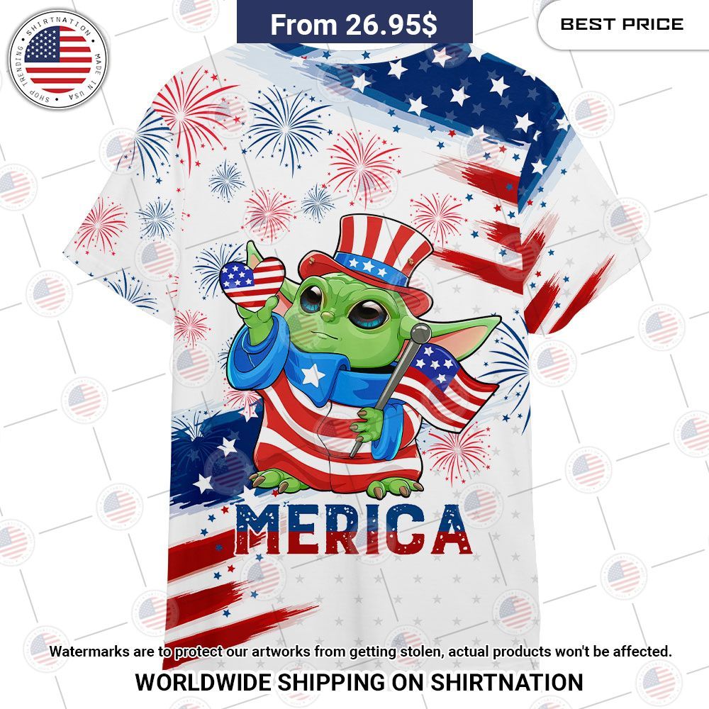 Star Wars Baby Yoda Independence Day T Shirt Damn good