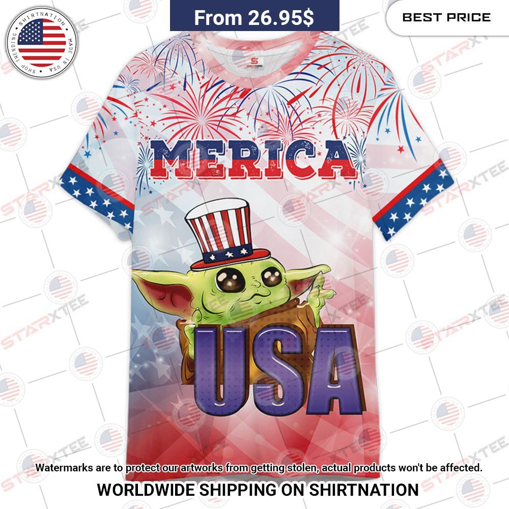 Star Wars Baby Yoda Merica 4th Of July T Shirt Loving, dare I say?