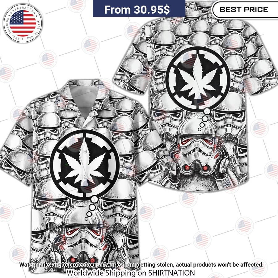 Star Wars Stormtrooper Marijuana Hawaiian Shirt Best couple on earth