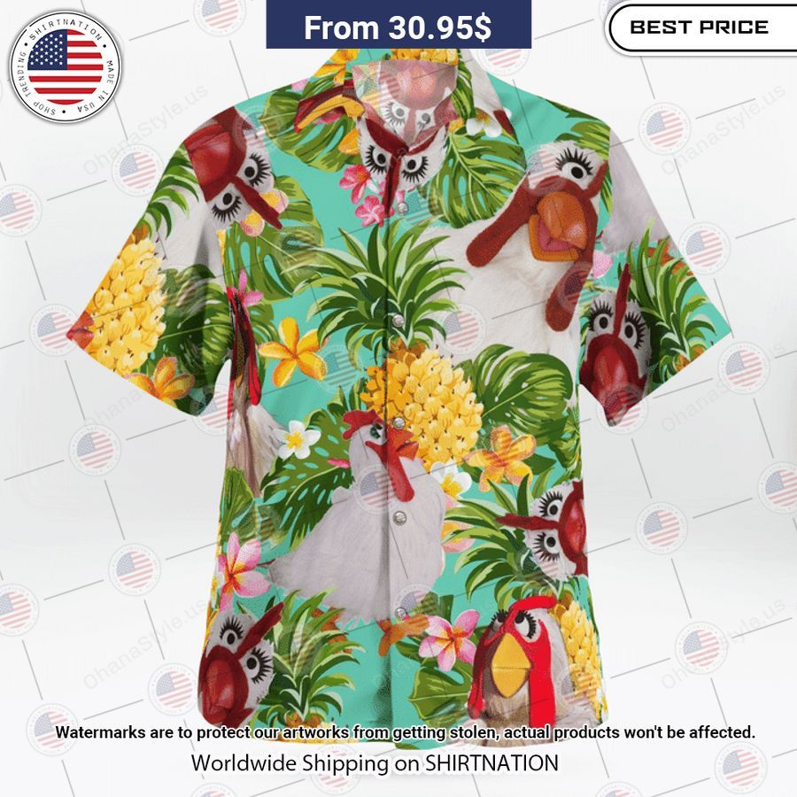 The Muppets Camilla The Chicken Tropical Hawaiian Shirt