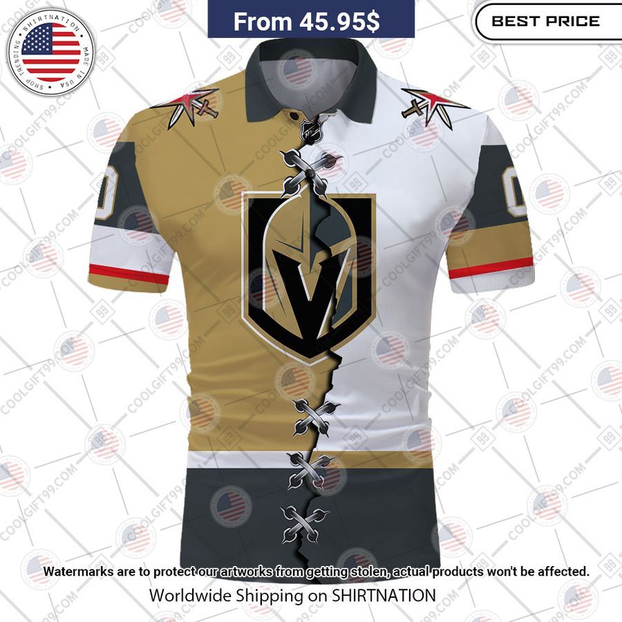 Vegas Golden Knights Mix Jersey Style Custom Polo Damn good