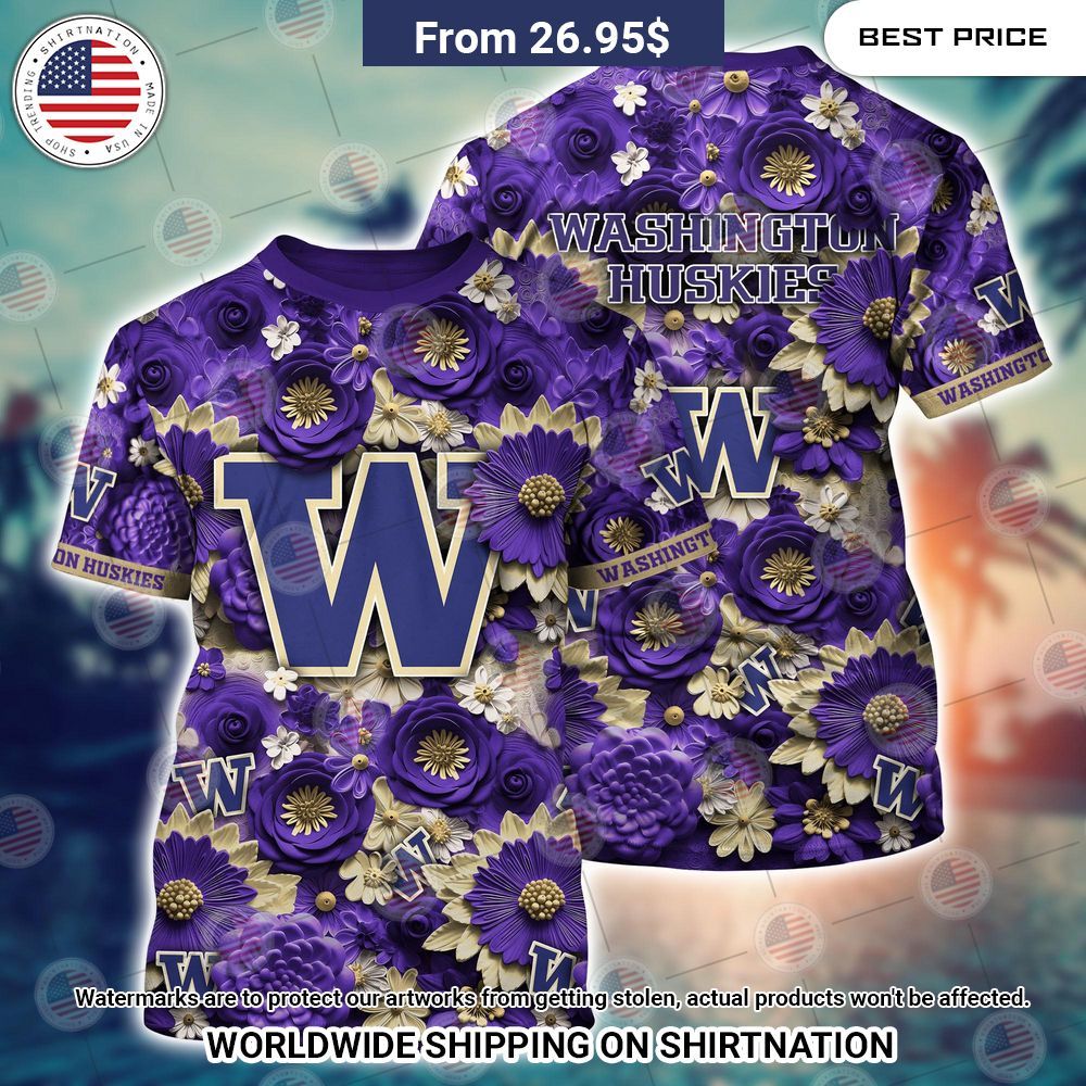 Washington Huskies NCAA Hawaiian Shirt Bless this holy soul, looking so cute