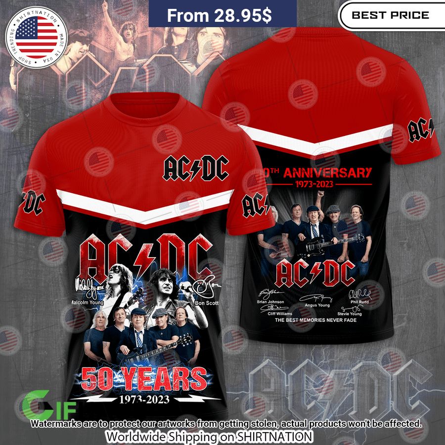 ACDC Members 50 Yearshe Best Memories Never Fade Shirt Gang of rockstars