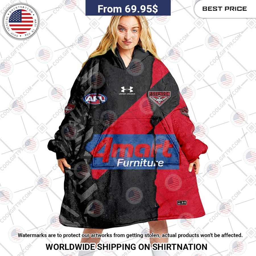 AFL Essendon Bombers Mix CUSTOM Hoodie Blanket Best click of yours