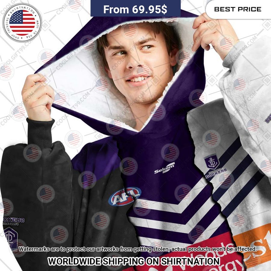 AFL Fremantle Dockers Mix CUSTOM Hoodie Blanket Hey! You look amazing dear