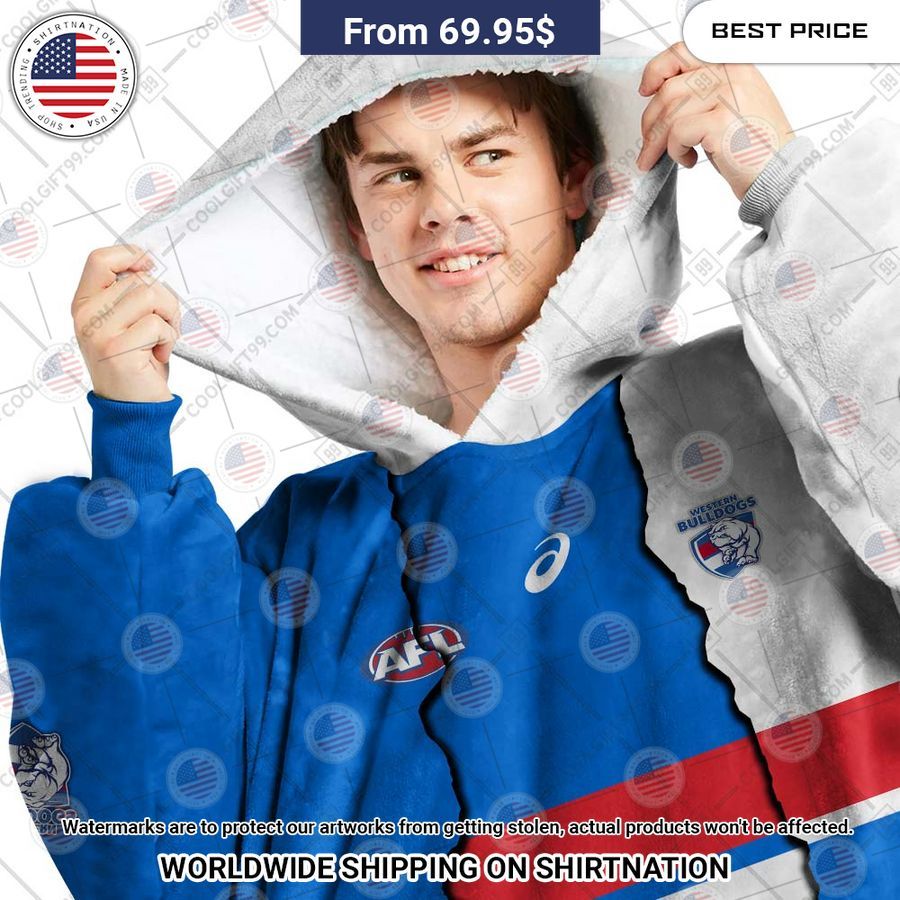 AFL Western Bulldogs Mix CUSTOM Hoodie Blanket Sizzling