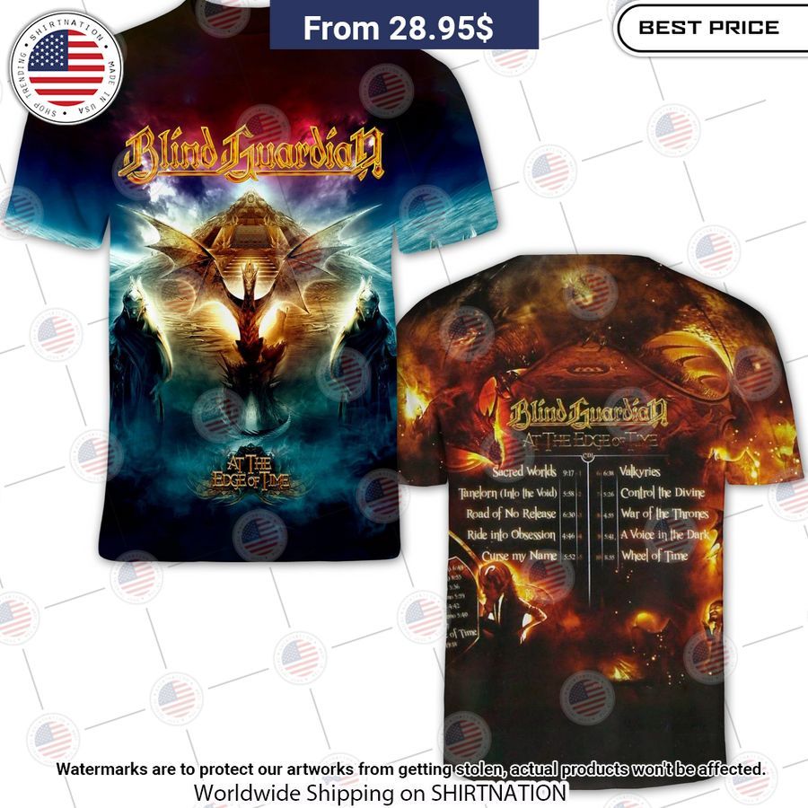 Blind Guardian Athe Edge ofime Album Shirt You look lazy