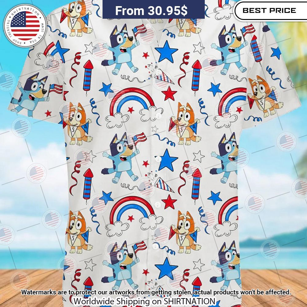 Bluey 4th Of July Rainbow Hawaiian Shirt It is too funny