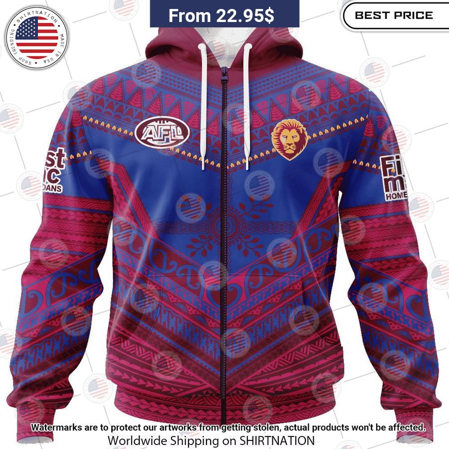 Brisbane Lions Pasifika Custom Shirt Nice elegant click