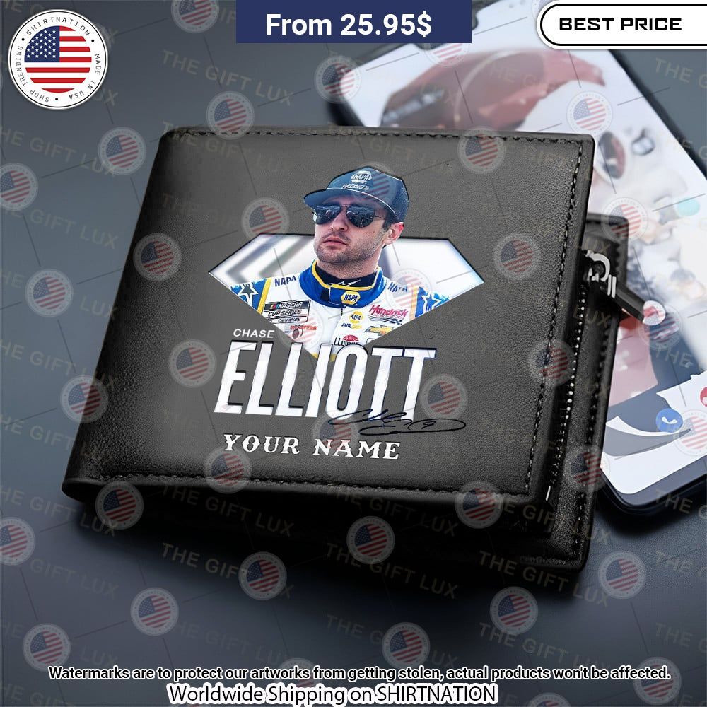 Chase Elliott Nascar Custom Leather Wallet Cool DP